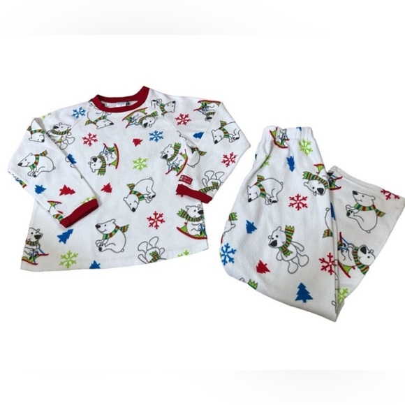 The Children’s Place Fleece Polar Bear Pajama Set M (7-8) - Picture 1 of 5